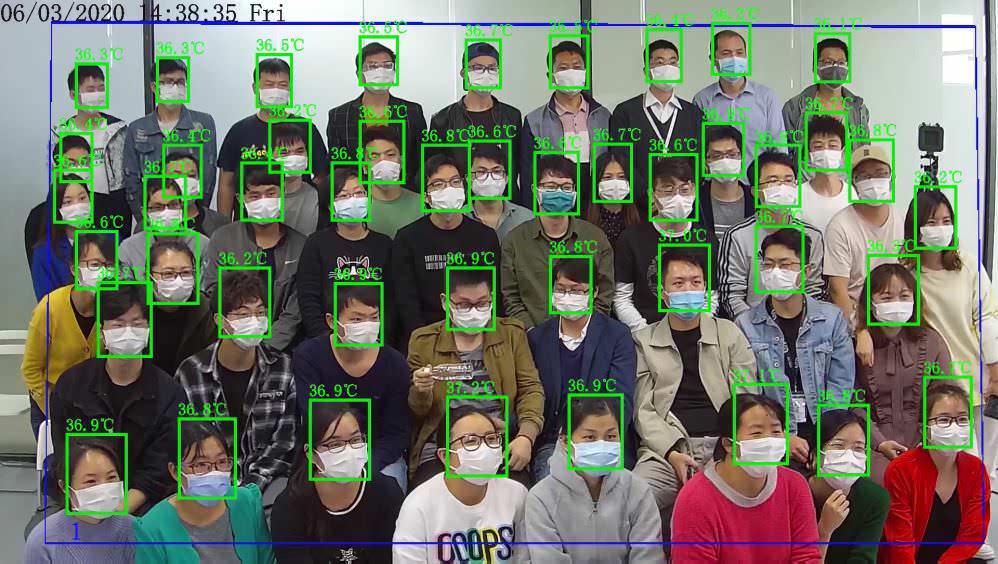 BE-5303同时侦测45张人脸温度